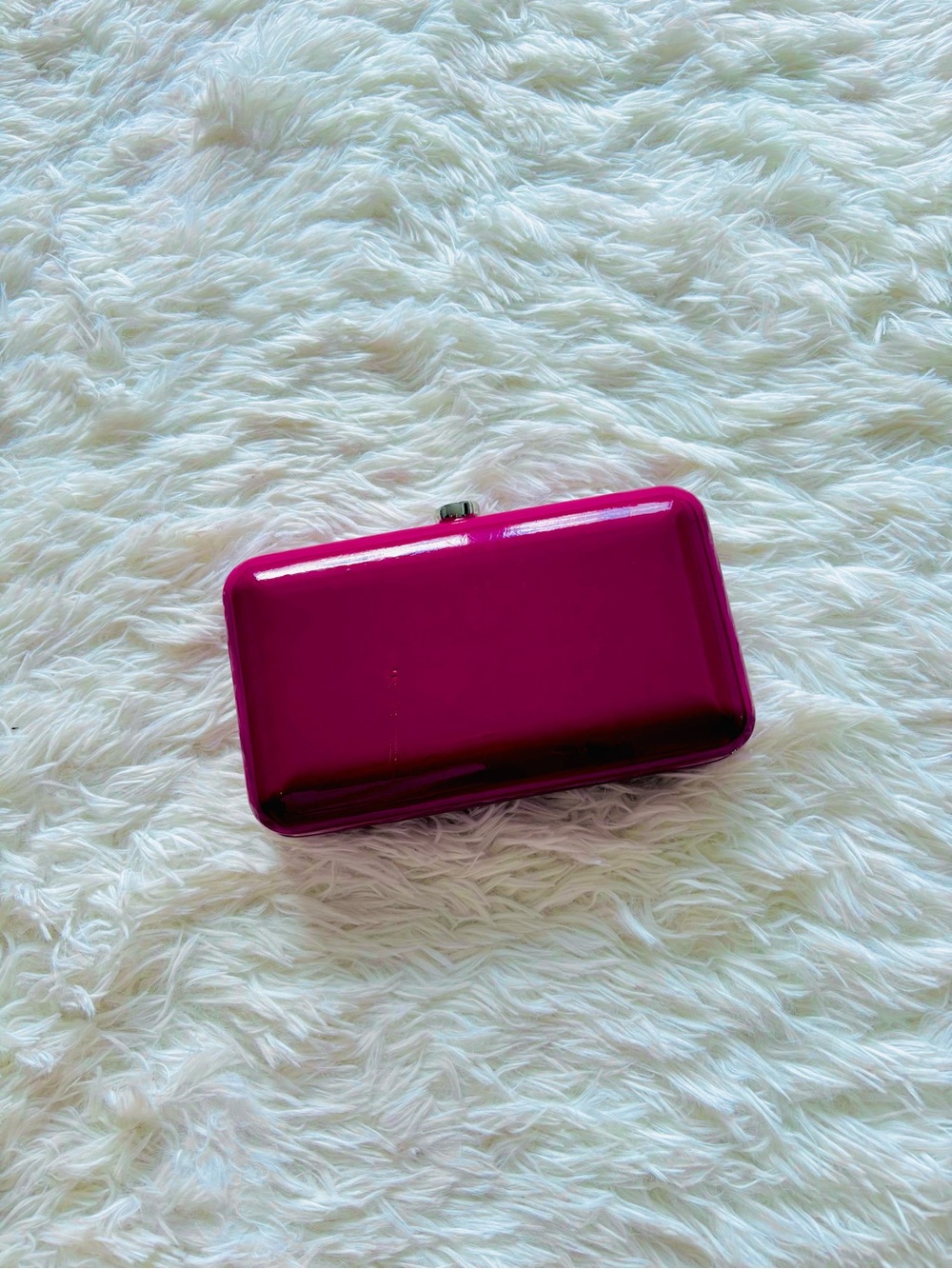 🤍 Pink Patent Clutch Wallet - Fashionable Women's Accessory